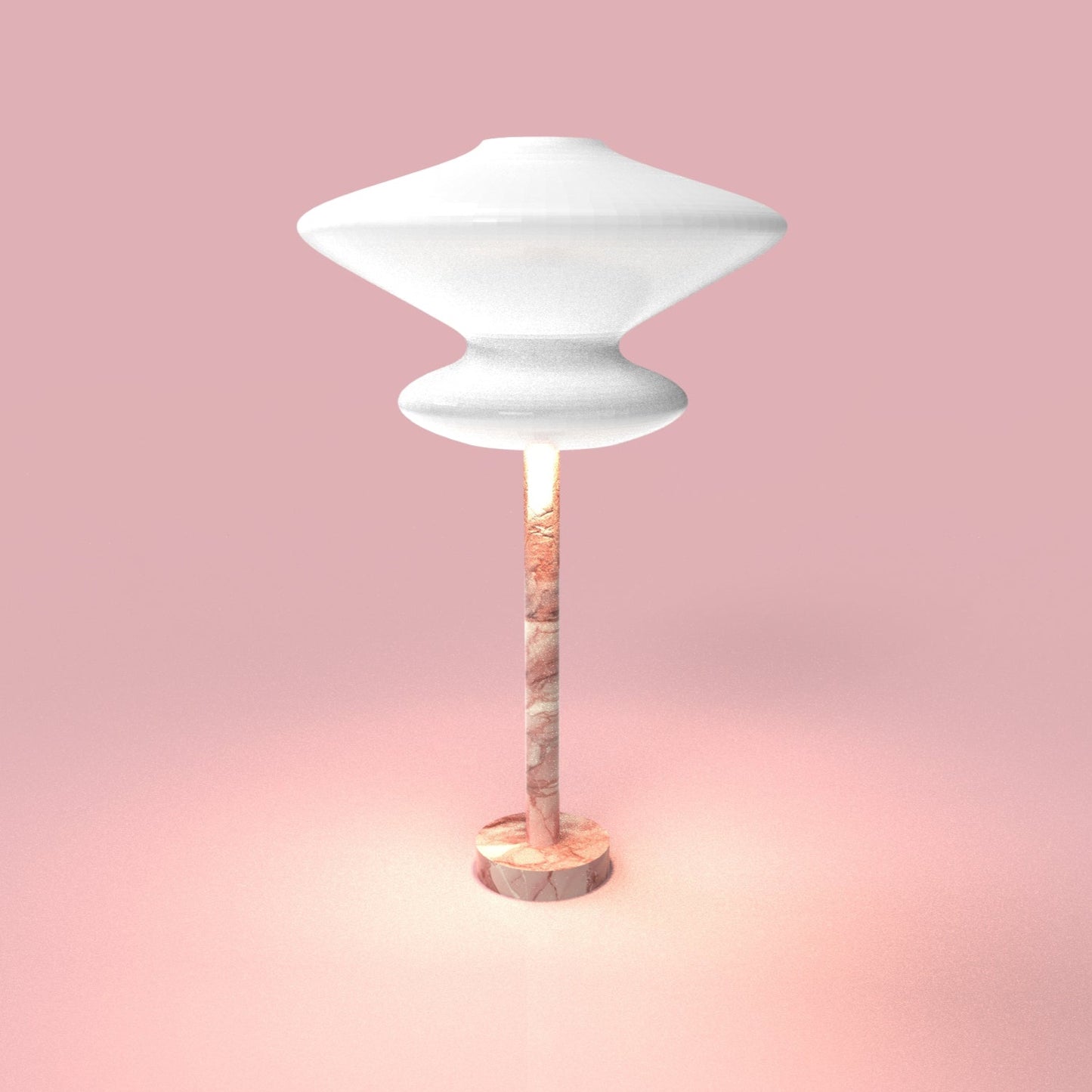 Space Lamp - Pink Marble
