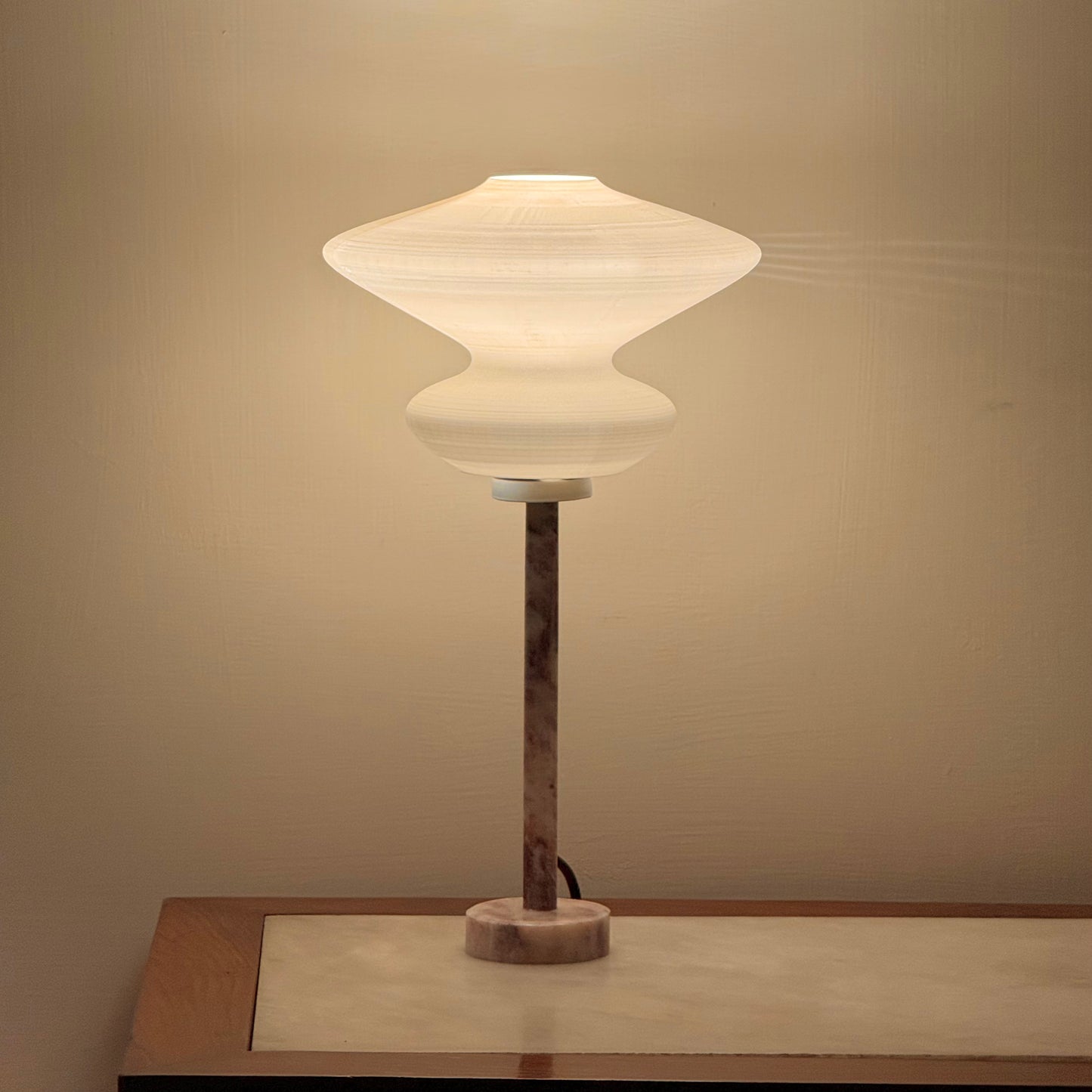 Space Lamp - Ash Grey Marble