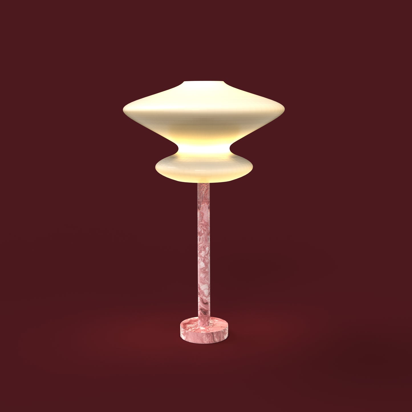 Space Lamp - Pink Marble