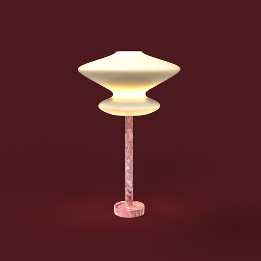Space Lamp - Pink Marble